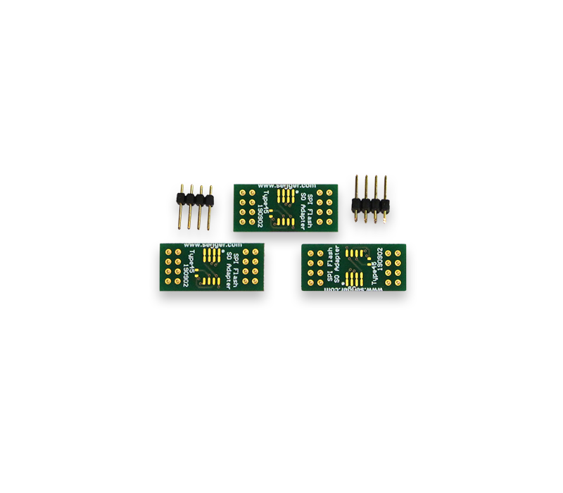 Product photo SEGGER (Q)SPI Flash Evaluator Adapter Board Pack for SO-8, SO-8W, SO-16